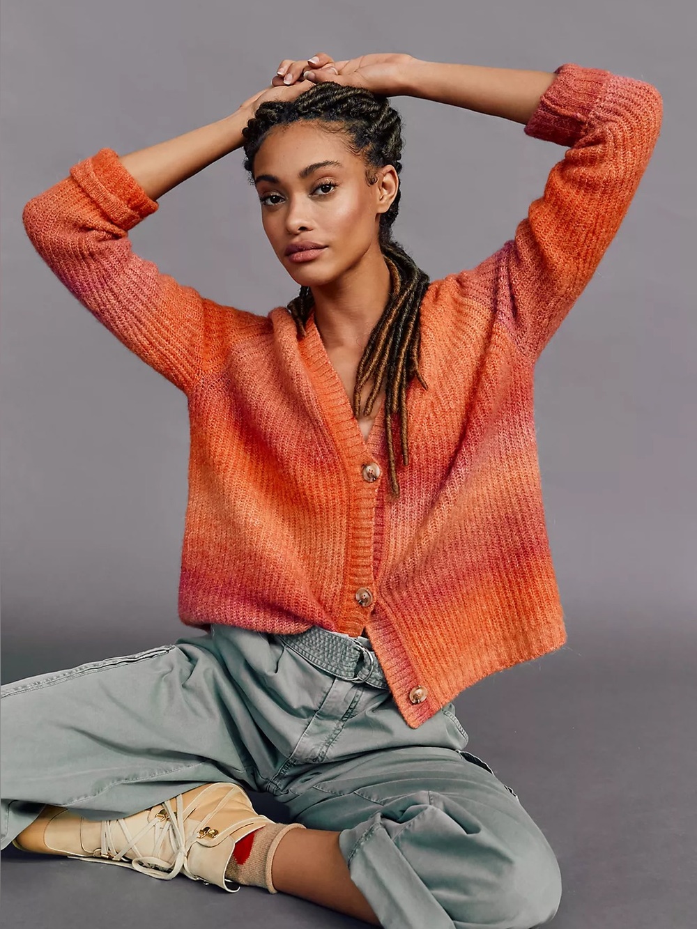 Anthropologie Maeve Hallie Space-Dyed Cardigan Large